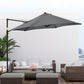 Outsunny 8.5FT Outdoor Cantilever Roma Parasol with 360Â° Rotation and Cross Base, Offset Patio Umbrella for Garden, Dark Grey
