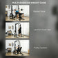 Soozier Smith Machine, Multi-Functional Power Cage w/ Adjustable Bench, Barbell Bar, Cable Pulley System, 15-Level Squat Rack