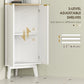 HOMCOM 67" Tall Bathroom Cabinet, Narrow Bathroom Storage Cabinet with 3 Open Shelves, Drawer and 2 Adjustable Shelves, White