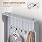 HOMCOM 3-In-1 Hall Tree w/ Coat Rack, Shoe Storage and Bench Seat, Entryway Bench w/ 4 Hooks for Hallway, Living Room, White