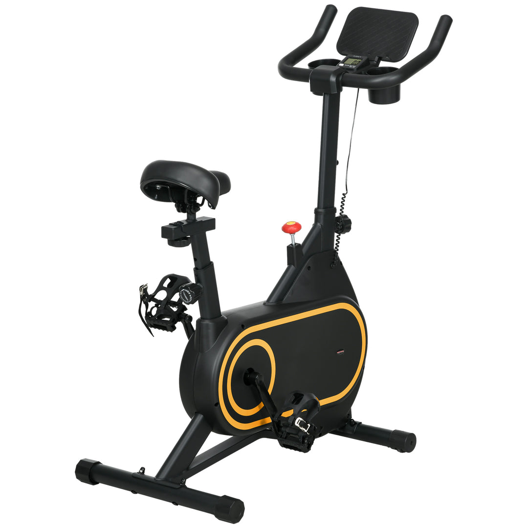 Soozier Exercise Bike, Magnetic Resistance Exercise Bike with LCD Display, Low Noise Stationary Indoor Cycling Bike for Home