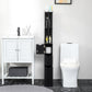 HOMCOM Tall Bathroom Storage Cabinet, Narrow Bathroom Cabinet with Drawers and Open Shelves for Small Spaces, White and Grey