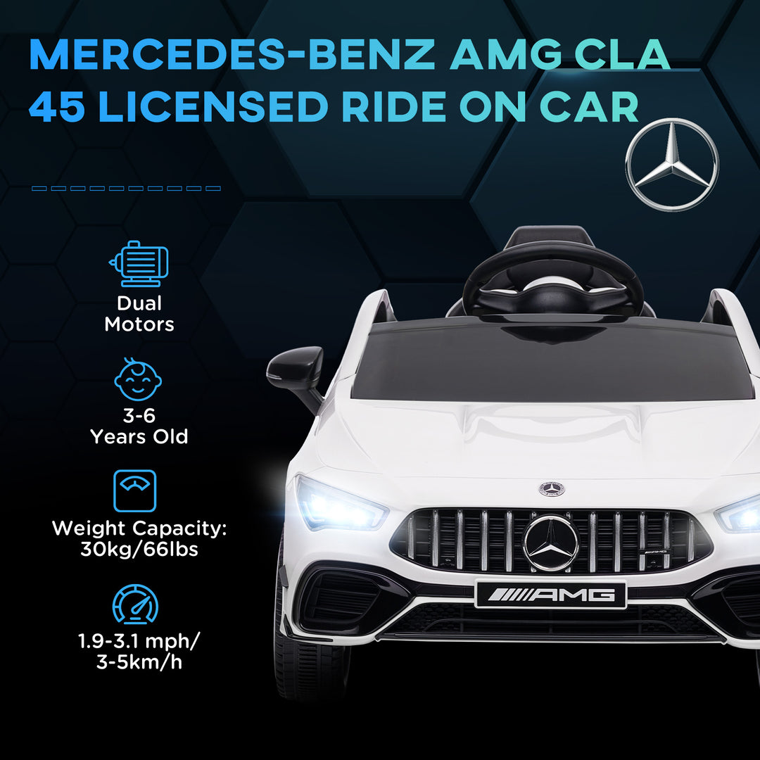 Qaba Mercedes-Benz AMG Licensed 12V Ride on Car, Kids Electric Car with Remote Control, Spring Suspension, LED Lights, Red