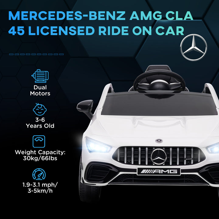 Qaba Mercedes-Benz AMG Licensed 12V Ride on Car, Kids Electric Car with Remote Control, Spring Suspension, LED Lights, Red