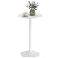 HOMCOM High Top Bar Table, Modern Round Dining Table with Painted Top and Steel Base, Bistro Table for 2 People, Black