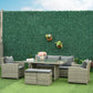 Outsunny 6 Pcs Patio Furniture Set, Rattan Outdoor Furniture Set with 3 Seater Sofa, Armchairs, Footstools and Table, Dark Grey