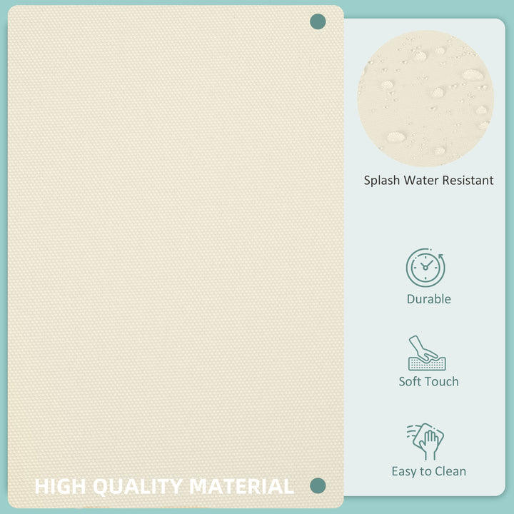 Outsunny Outdoor 14pc Patio Rattan Sofa Set Cushion Polyester Cover Replacement Set - No Cushion Included, Cream White