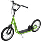 Aosom Kids Kick Scooter for 5+ Year Old, Kids Ride on Toy w/ 16'' Inflatable Wheel Dual Brakes, Black