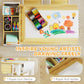 Qaba Kids Table and Chairs Set, Toddler Art Table and Chair Set with Paper Roll, Storage Shelves and Drawers, Grey