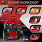 Qaba Smart Truck Engine Toy Set for Kids - Mini Car Service Station, Kids Tool Set Included, Suitable for 3-5 Years Old