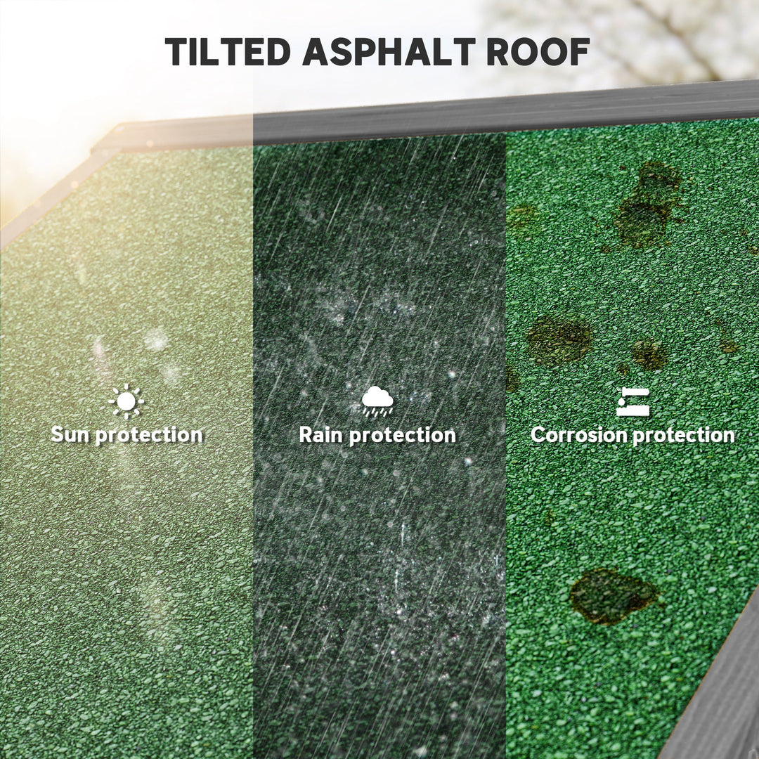 Outsunny 30" x 21" x 71" Garden Storage Shed, Outdoor Tool Utility Storage House  with 3 Tier Shelves and Roof, Blue