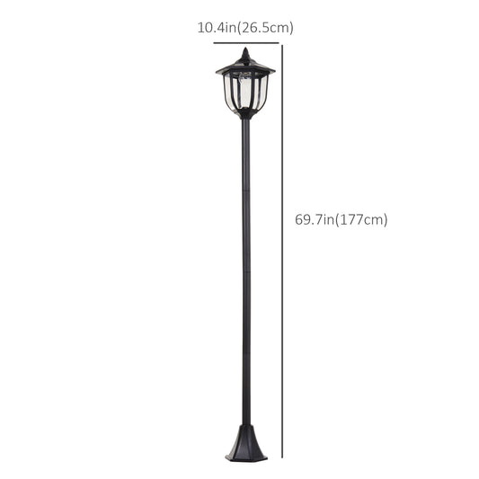Outsunny Solar Torch Lights Outdoor Garden Lighting 6 LED Water-Resist Auto On/Off 6 Hours