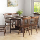 HOMCOM Oval Folding Dining Table, Space Saving Drop Leaf Kitchen Table for Dining Room, Living Room, Distressed Brown