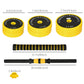 Soozier Dumbbell & Barbell Adjustable Set 66lbs Plate Bar Clamp Rod for Strength Training, Full Body Workout, Muscle Building Home Gym Sports Area Exercise Ergonomic