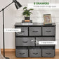 HOMCOM 8-Bin Dresser Storage Tower Cabinet Organizer Unit, Easy Pull Fabric Bins with Metal Frame for Living Room