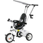 Qaba 6 in 1 Kids Tricycle with Removable Handlebar and Canopy, Navy Blue