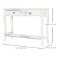 HOMCOM Console Table, Modern Entryway Table with 2 Drawers and Bottom Shelf, Sofa Table for Living Room, Hallway, Ivory White