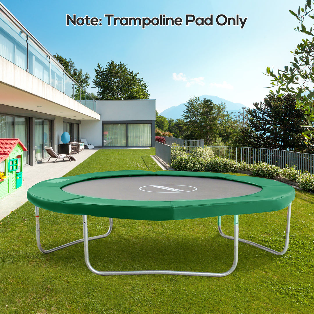 HOMCOM Φ10ft Trampoline Replacement Safety Pad Trampoline Pad Waterproof Spring Cover Green