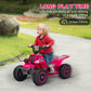 Qaba 6V Kids ATV Quad, 4 Wheeler Battery Powered Electric Ride on Car w/ Lights, Forward Backward, White