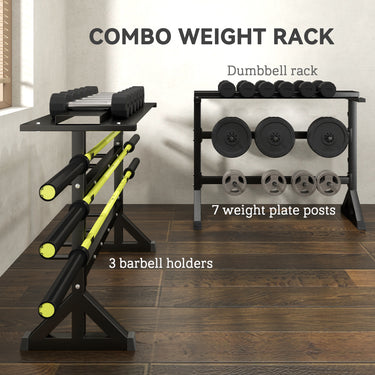 Soozier 1100LBS Capacity Weight Rack, Weight Plate Rack, and Dumbbell Rack for Home Gym Storage