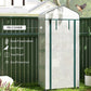 Outsunny 27" x 20" x 65" Portable Greenhouse with 4 Tier Shelves and Wheels, Outdoor Hot House Plant Flower Greenhouse, Steel Frame, Plastic Cover, Clear