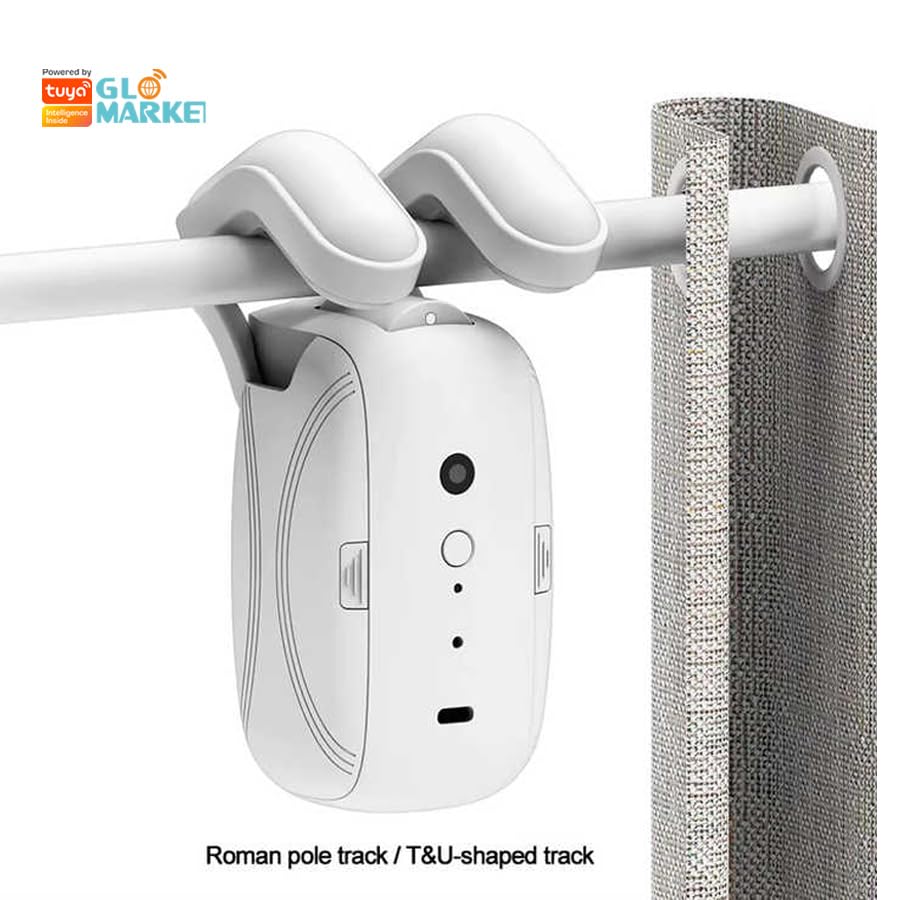 Smart Automatic Curtain Opener Closer,Automatic Curtain Rod Opener,Remote Controlled Electric Curtain Opener,Upgraded High-Performance Curtain Robot Motor,Electronic Auto Curtain Mover Gadget