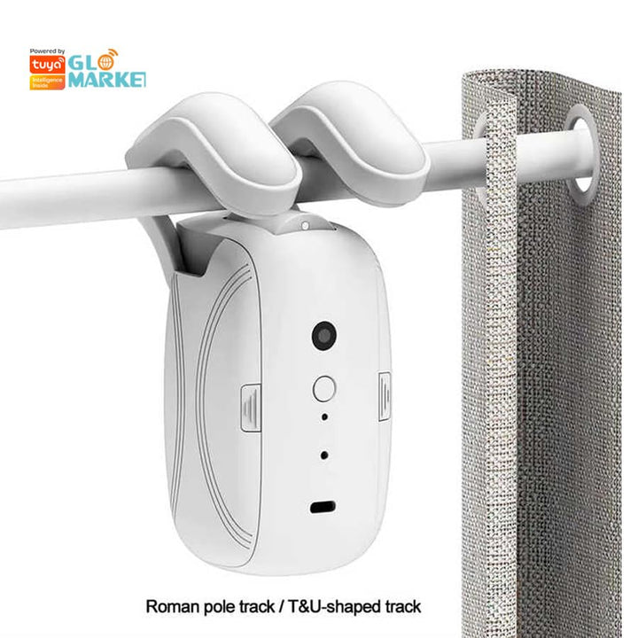 Smart Automatic Curtain Opener Closer,Automatic Curtain Rod Opener,Remote Controlled Electric Curtain Opener,Upgraded High-Performance Curtain Robot Motor,Electronic Auto Curtain Mover Gadget