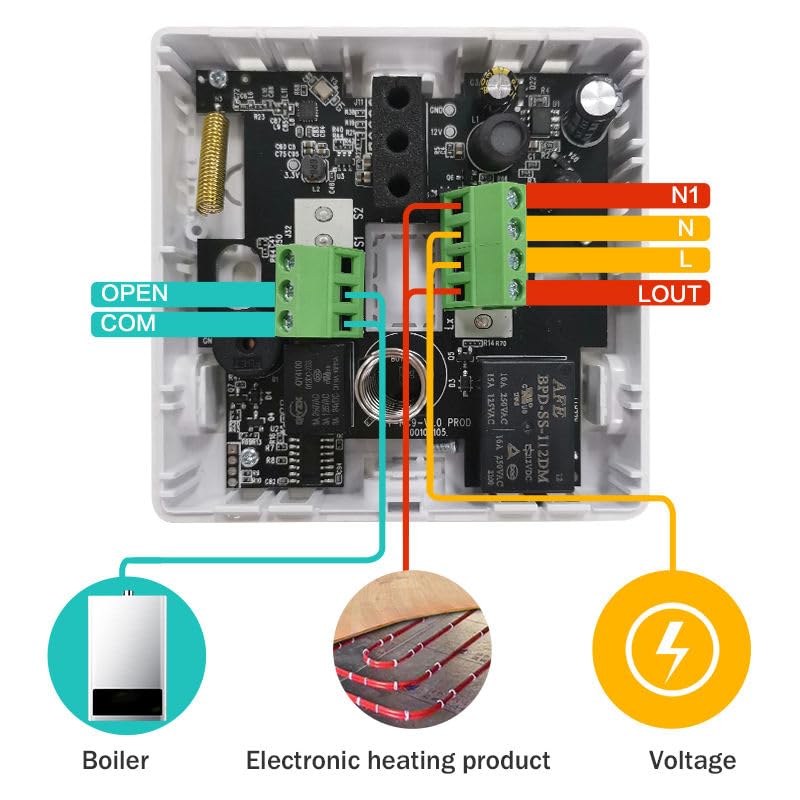 Smart Thermostat Enhanced - Programmable WiFi Thermostat - Works with Siri, Alexa, Google Assistant - Smart Home