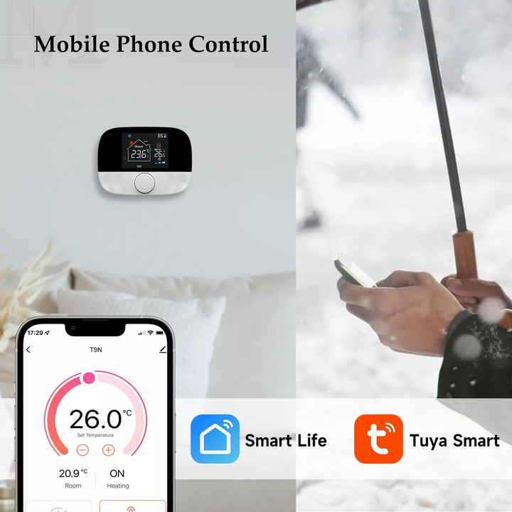 Smart Thermostat Enhanced - Programmable WiFi Thermostat - Works with Siri, Alexa, Google Assistant - Smart Home