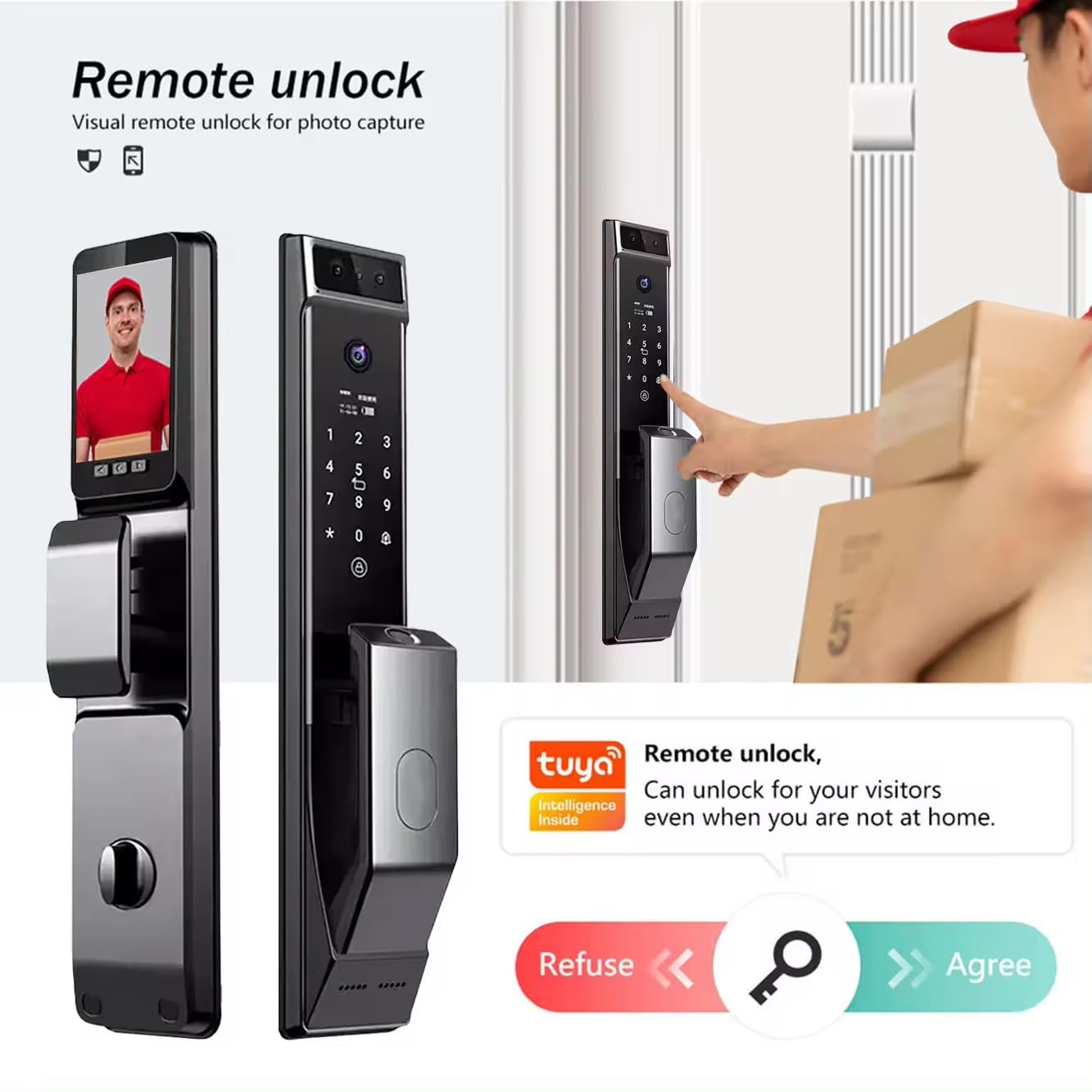 3D Face Recognition Smart Door Lock Security Camera Monitor Intelligent Fingerprint Password Electronic Key Unlock Fingerprint Door Locks,Combination Smart Door Locks,Digital Door Locks,Door Locks