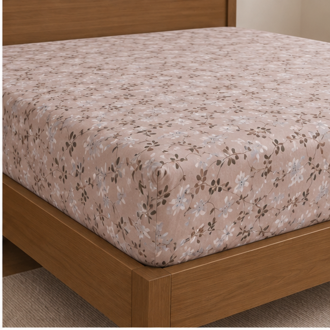 Aarniva Breathable Polyester Blush Meadow Vine Comforter Set | King/Queen | 250 GSM | Ultra-Soft & Cozy | Dusty Blush | 5-Piece Set