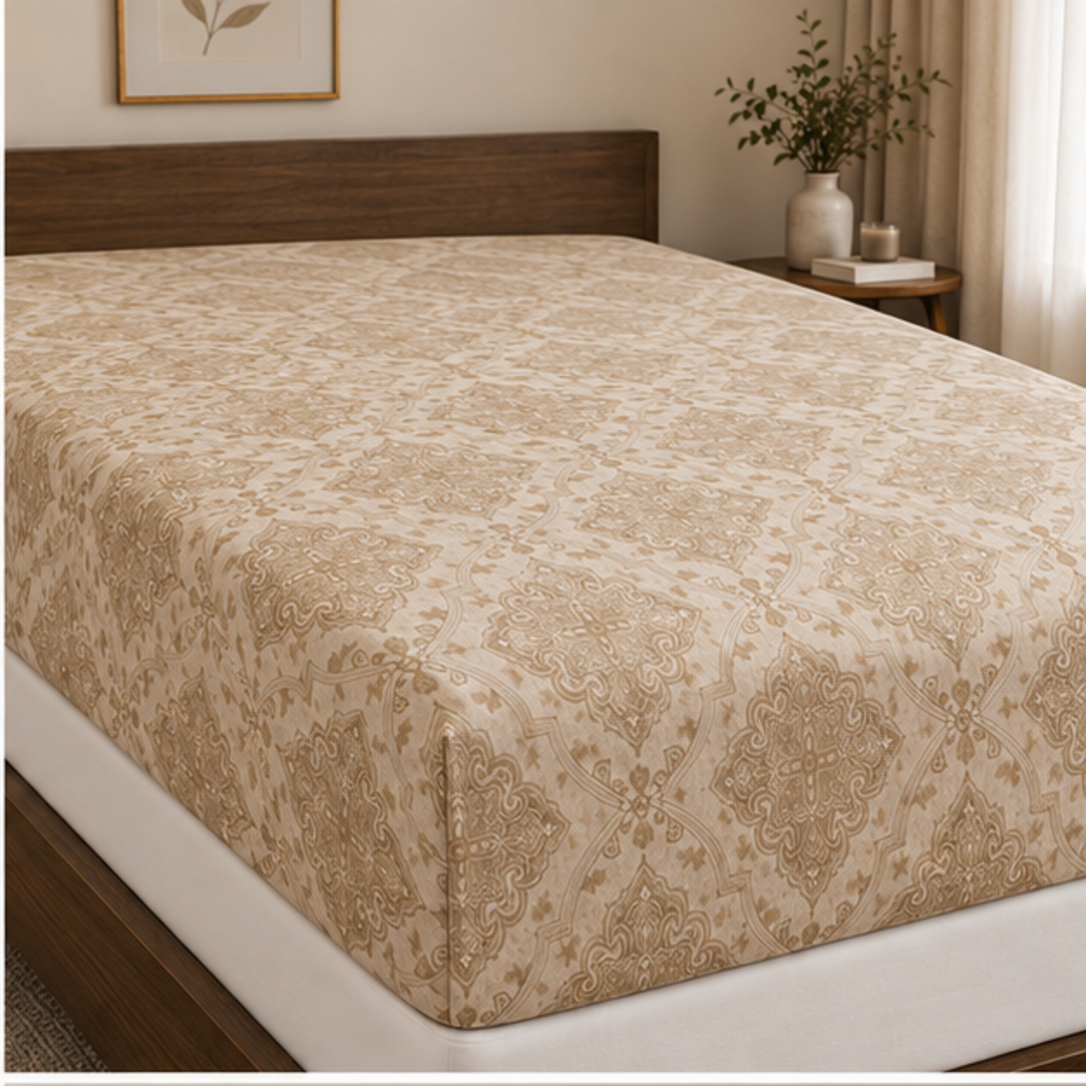 Aarniva Breathable Polyester Classic Taupe Comforter Set | King/Queen | 250 GSM | Ultra-Soft & Cozy | Warm Beige | 5-Piece Set