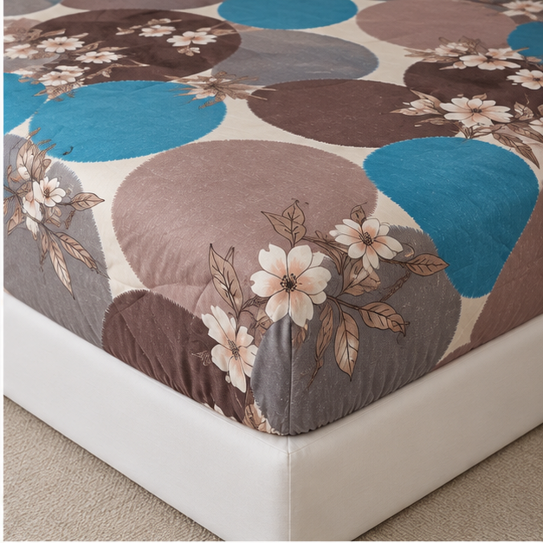 Aarniva Breathable Polyester Soft Meadow Blossom Comforter Set | King/Queen | 250 GSM | Ultra-Soft & Cozy | Pastel Floral | 5-Piece Set