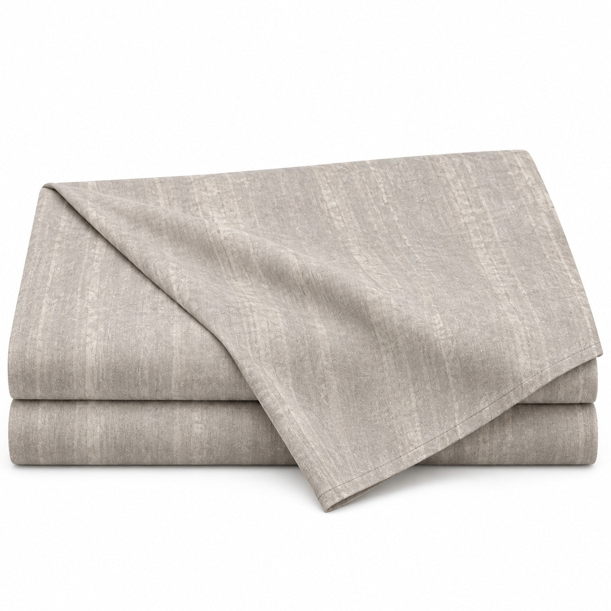 Aarniva 100% Cotton Textured Bedsheet Set | King | Soft & Breathable | Pearl Grey | 200 TC | 4-Piece Set