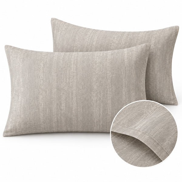 Aarniva 100% Cotton Textured Bedsheet Set | King | Soft & Breathable | Pearl Grey | 200 TC | 4-Piece Set