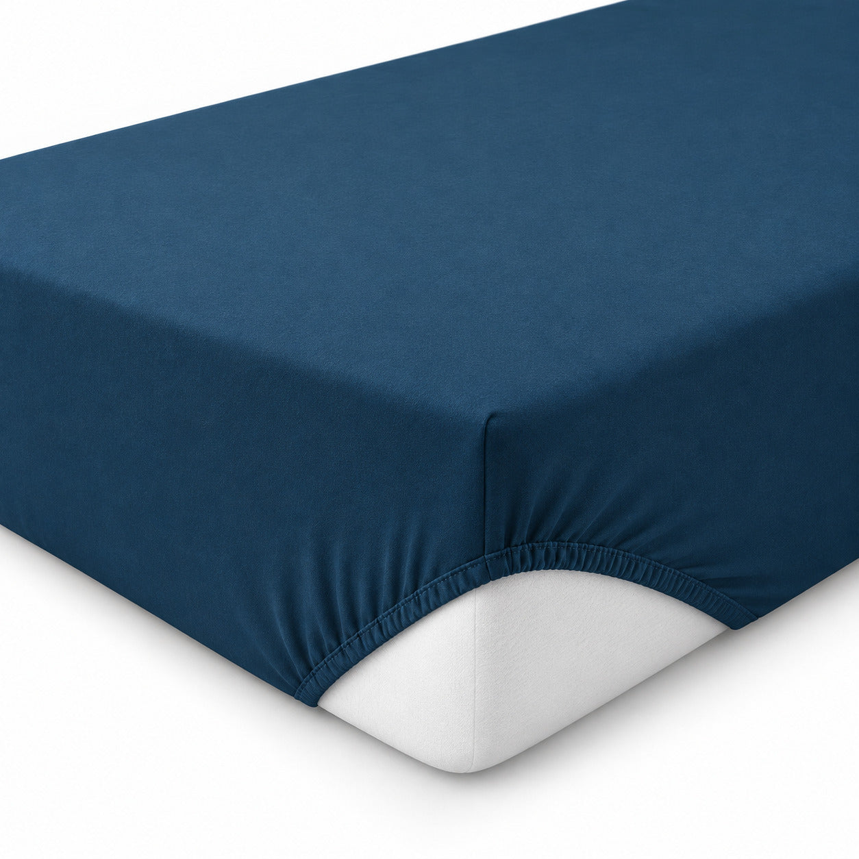 Aarniva 100% Cotton Solid Bedsheet Set | King/Queen | Soft & Breathable | Deep Ocean Blue | 400 TC | 6-Piece Set