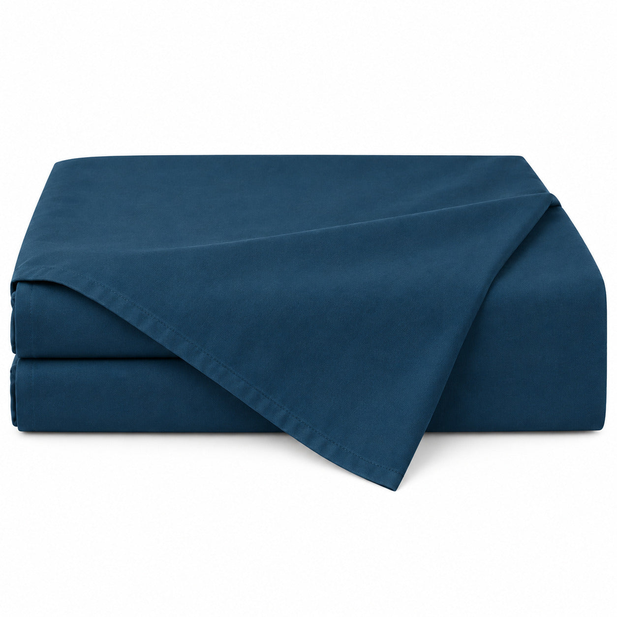 Aarniva 100% Cotton Solid Bedsheet Set | King/Queen | Soft & Breathable | Deep Ocean Blue | 400 TC | 6-Piece Set