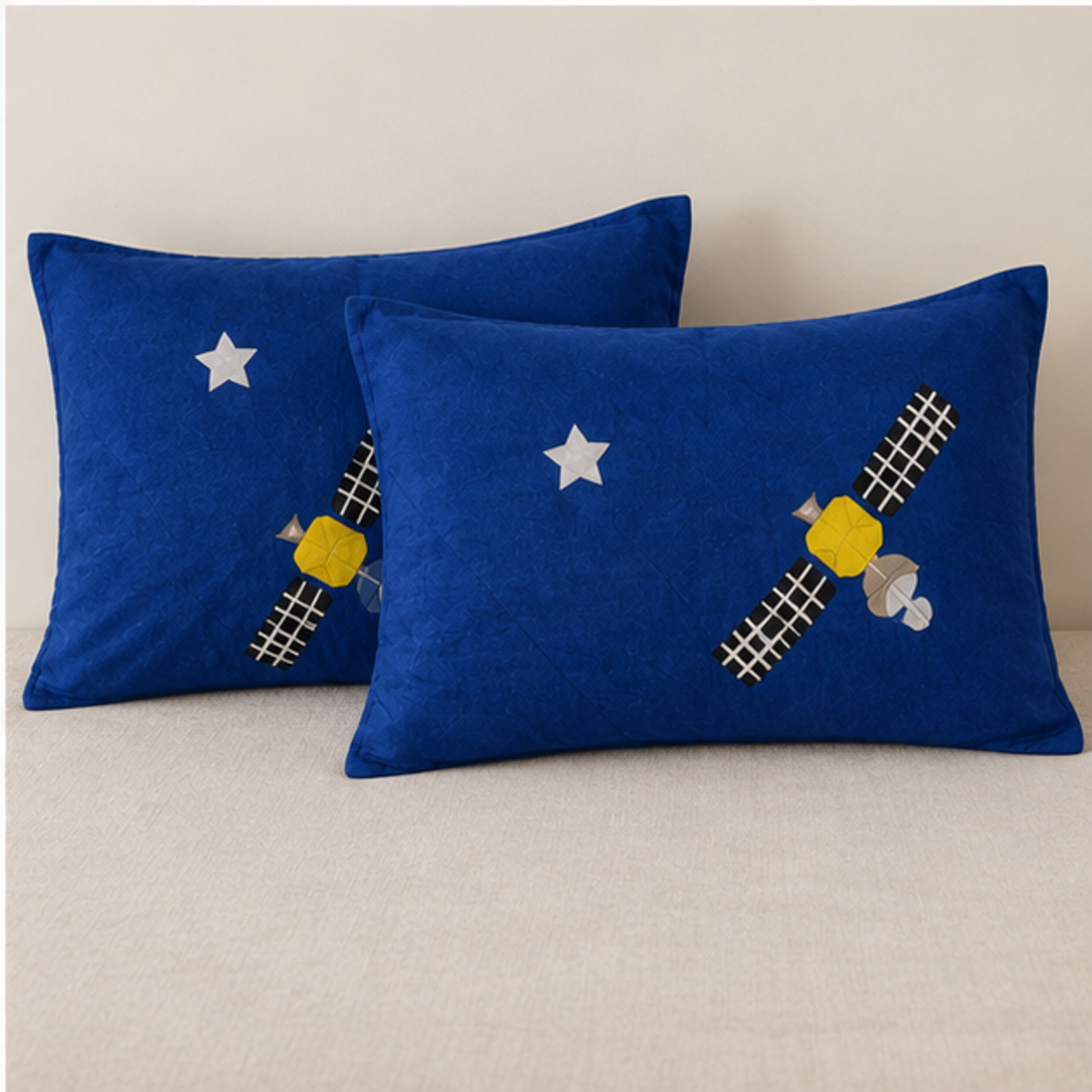 Aarniva Breathable Polyester Little Space Explorer Comforter Set | King/Queen | 250 GSM | Ultra-Soft & Cozy | Deep Sea | 5-Piece Set