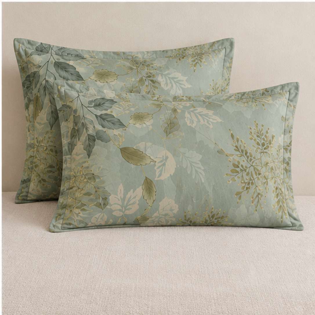 Aarniva Breathable Polyester Sage Botanical Garden Comforter Set | King/Queen | 250 GSM | Ultra-Soft & Cozy | Vintage Rose Garden | 5-Piece Set