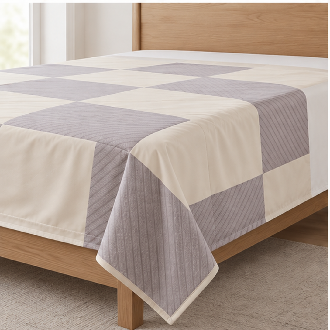 Aarniva Breathable Polyester Sandstone Geometry Comforter Set | King/Queen | 250 GSM | Ultra-Soft & Cozy | Sage Horizon | 5-Piece Set