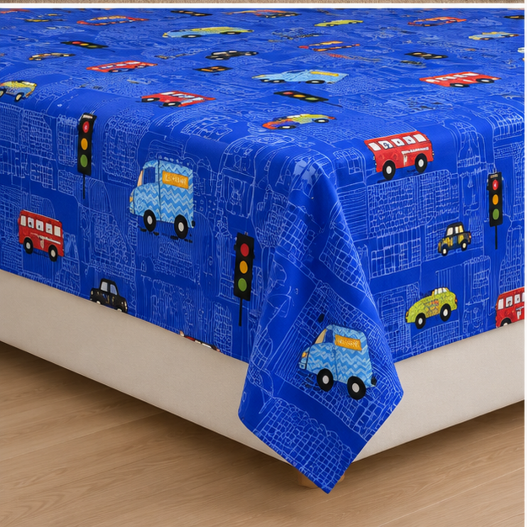 Aarniva Breathable Polyester City Ride Comforter Set | King/Queen | 250 GSM | Ultra-Soft & Cozy | Royal Blue | 5-Piece Set