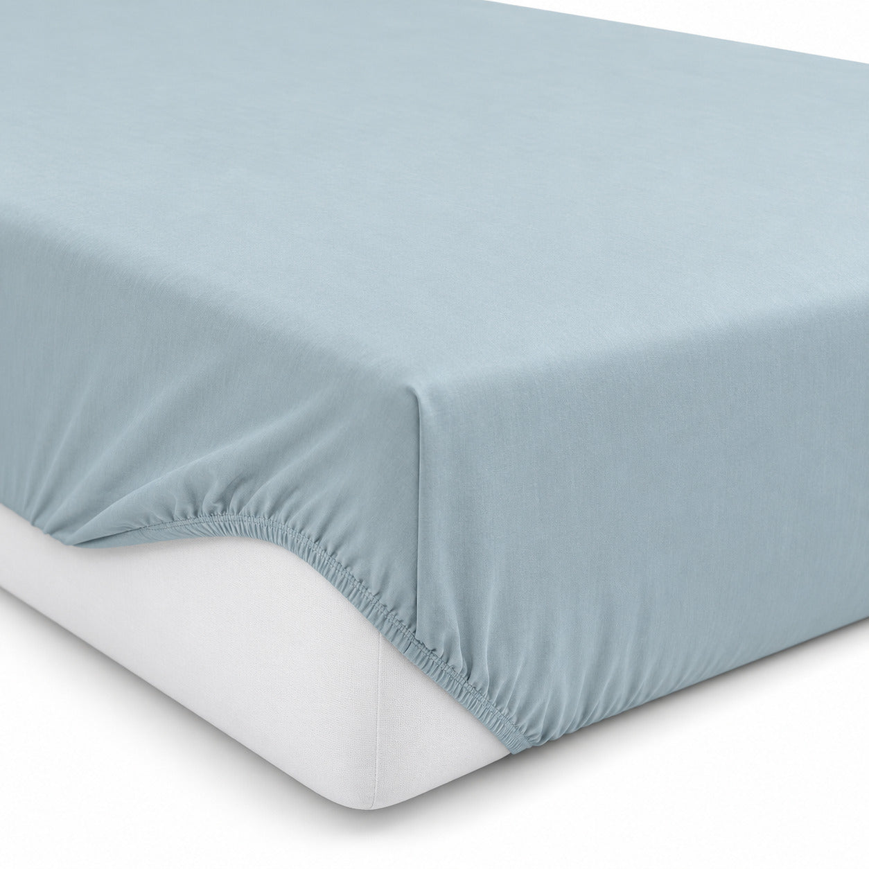 Aarniva 100% Cotton Solid Bedsheet Set | King/Queen | Soft & Breathable | Powder Blue | 6-Piece Set
