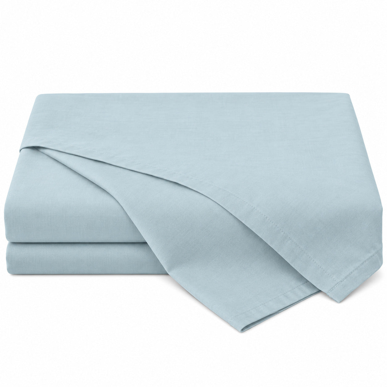 Aarniva 100% Cotton Solid Bedsheet Set | King/Queen | Soft & Breathable | Powder Blue | 6-Piece Set
