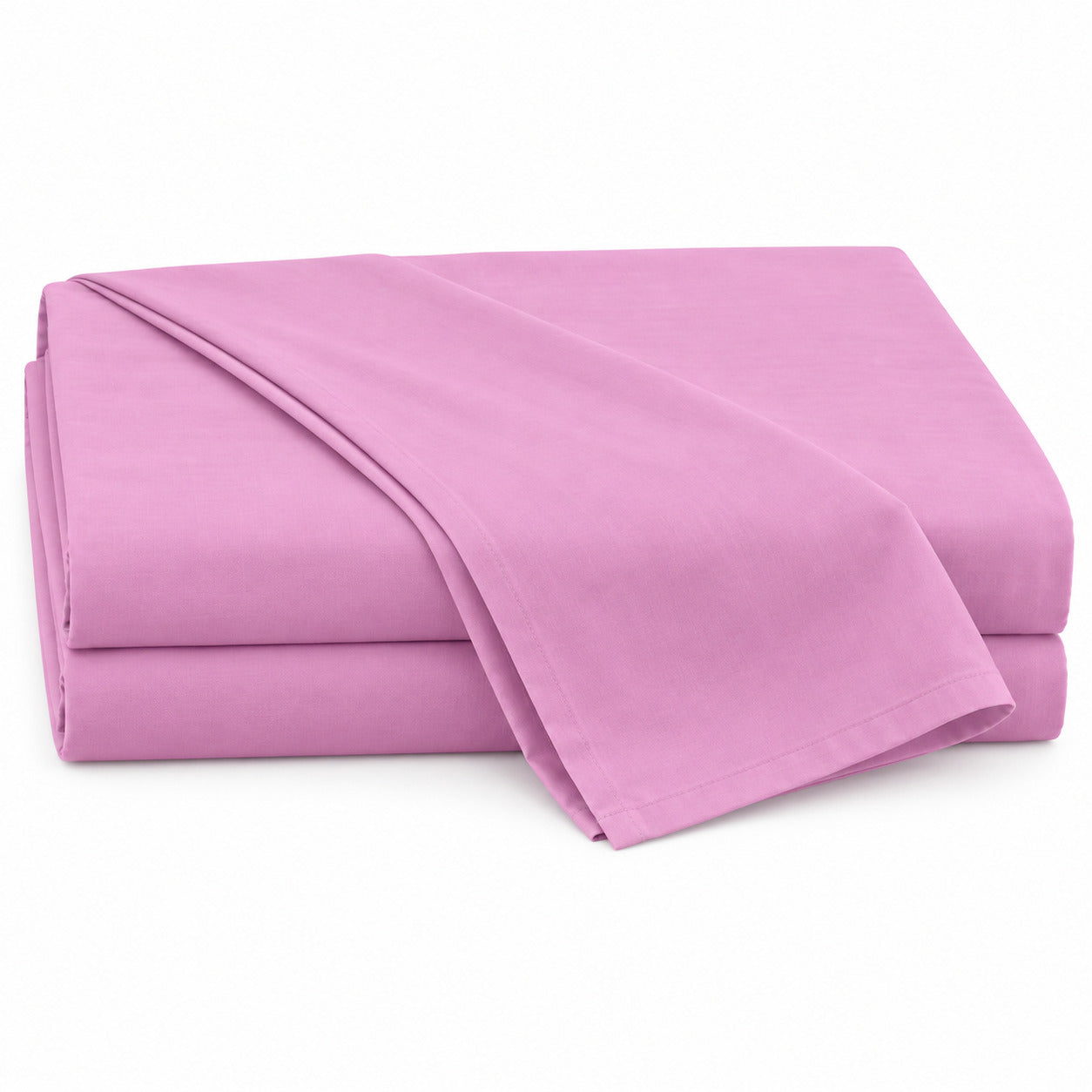 Aarniva 100% Cotton Solid Bedsheet Set | King/Queen | Soft & Breathable | Orchid Pink | 6-Piece Set