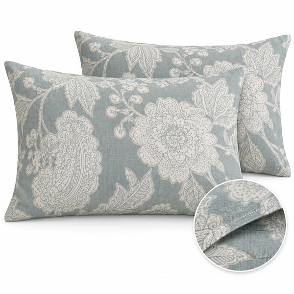Aarniva 100% Cotton Paisley Floral Bedsheet Set | King | Soft & Breathable | Misty Sage Paisley | 200 TC | 4-Piece Set