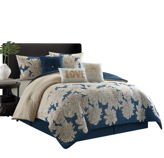 Wealthy Microfiber 7 Piece Comforter Set
