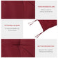 Outsunny Porch Swing Cushion Garden Bench Cushion with Backrest, Non-Slip 2-Seater Thick Pad, Swing Chair Mat Replacement for Indoor and Outdoor, 39.4" x 38.6", Wine Red