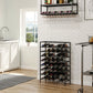 HOMCOM 9-Tier Metal Wine Bottle Rack 54 Bottles Freestanding Wine Storage Holder Home Bar Wine Display Stand Cellar Bottle Organizer Black