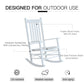 Outsunny Wooden Porch Rocking Chair Outdoor Patio Rocker Garden Single Leisure Reclining Seat Armchair Black
