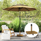 Outsunny Square Patio Umbrella Base, Outdoor Umbrella Stand with Handles 2 Adjustable Knobs, Heavy Duty Patio Umbrella Stand for Garden Deck Poolside, Grey